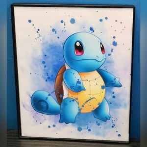 Pokemon Squirtle Framed Canvas Wall Art